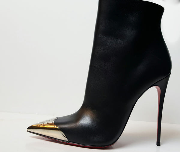 Christian Louboutin Black Leather Calamijane Pointed Toe Length