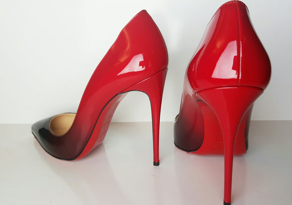 Christian Louboutin Pigalle Follies Red Degrade Pump Size 40 Fits U.S Eternal Style