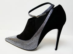 Rene Caovilla Embellished Ankle Wrap Pump Size 39.5 (Fits U.S. Size 8.5-9)