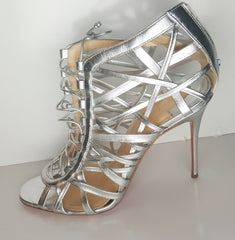 Christian Louboutin Laurence Anyway 100 Caged Ankle Sandal Size 40  (Fits U.S. sizes 8.5-9)